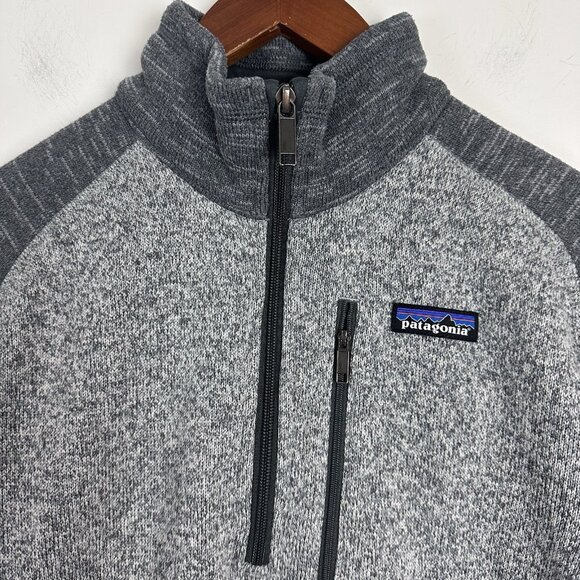 Patagonia Better Sweater Nickel Forge Grey 1/4 Zip Pullover Mens Size Small - Picture 2 of 11